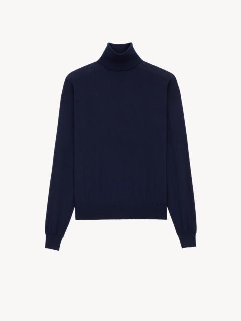 TURTLENECK SWEATER IN CASHMERE, WOOL, AND SILK