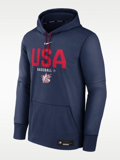 USA Baseball 2026 World Baseball Classic Authentic Collection Men's Nike Therma Pullover Hoodie