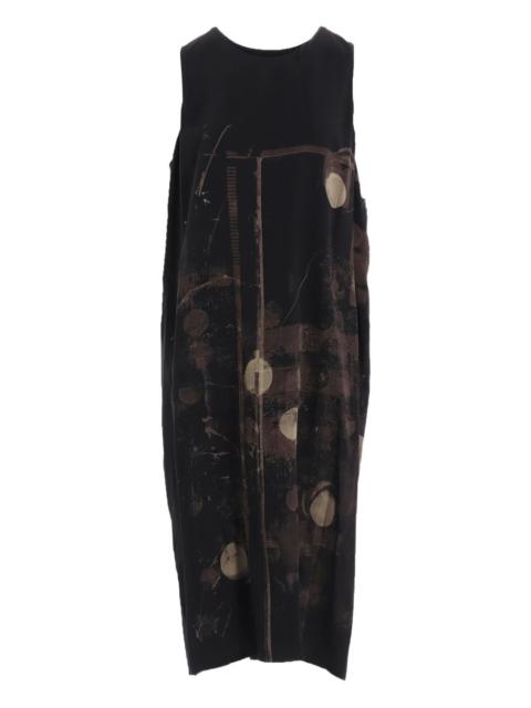 printed sleeveless midi dress