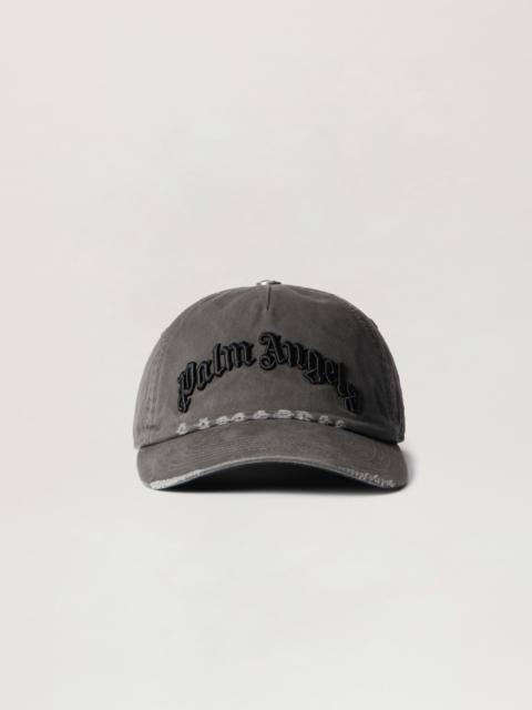 Curved Logo Distressed Cap