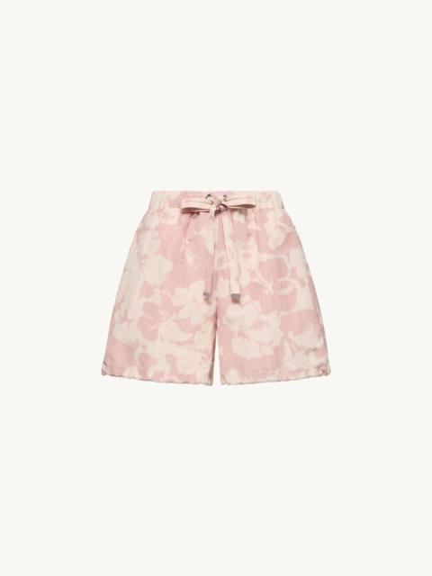 Floral Print Chiné Shorts
