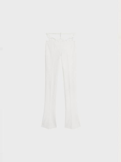 SLIM-FIT TROUSERS IN COMPACT FABRIC