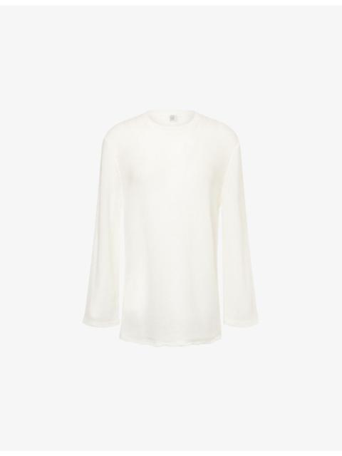 Long Open-Weave Mohair And Wool-Blend Knitted Jumper