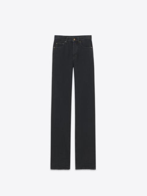 long straight jeans in carbon black denim