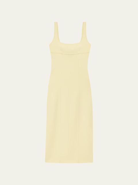 Tie-Back Long Sleeveless Sheath Dress