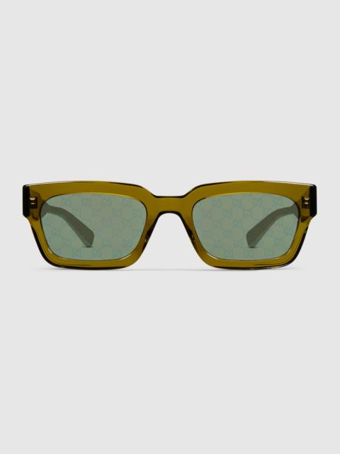 Rectangular frame sunglasses