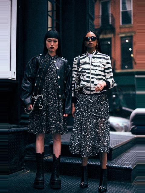 SHRUNKEN JACKET WITH STAND COLLAR