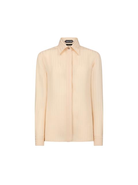 STRIPED WHITNEY FLUID SILK SHIRT