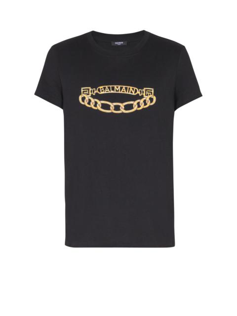 Balmain Chaînes Logo printed T-shirt