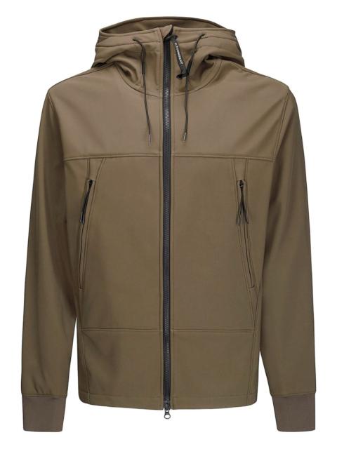 goggle-detail hooded jacket