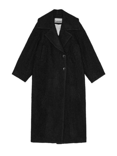 textured bouclé coat