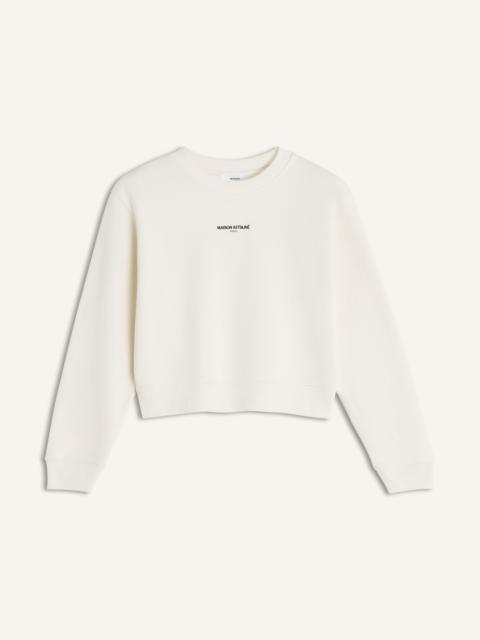 MAISON KITSUNE PARIS CROPPED SWEATSHIRT