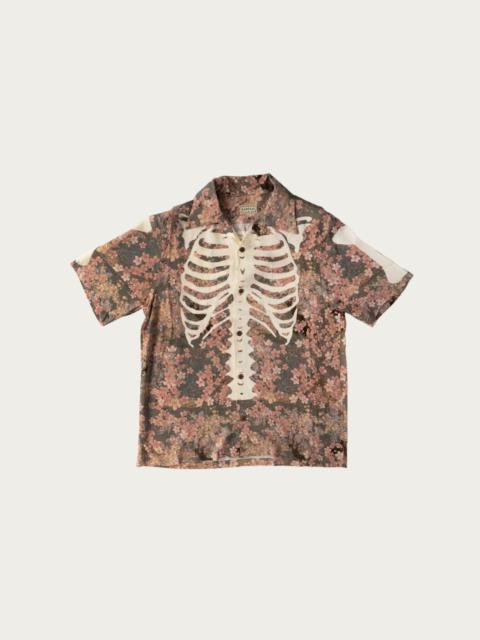 Rayon SAKURA-BONE Aloha Shirt - Khaki