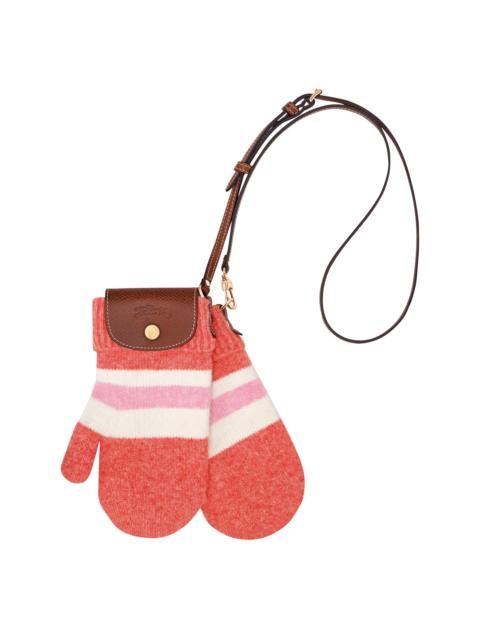 Le Pliage Collection Mittens bag Coral/Pink - Canvas