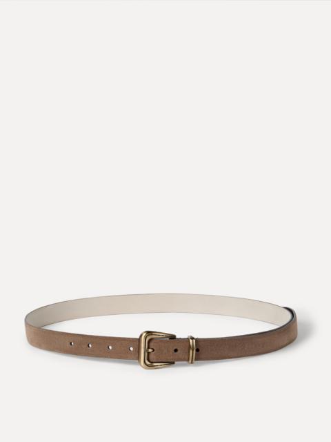 Suede belt with monili