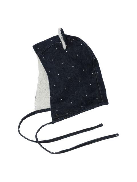 Lara denim hood with ears