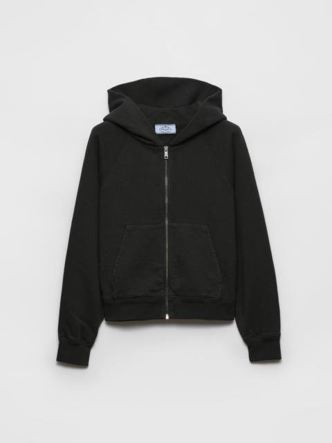 Cotton zipper hoodie