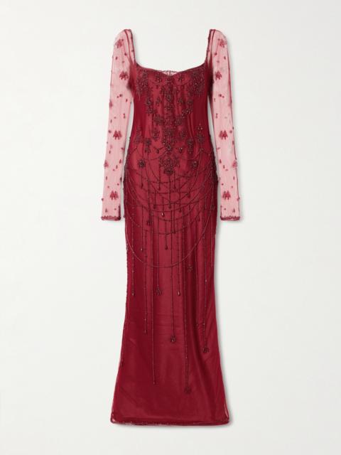 Chandelier Embellished Tulle Gown