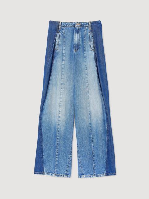 JEANS WITH CONTRASTING PANELS