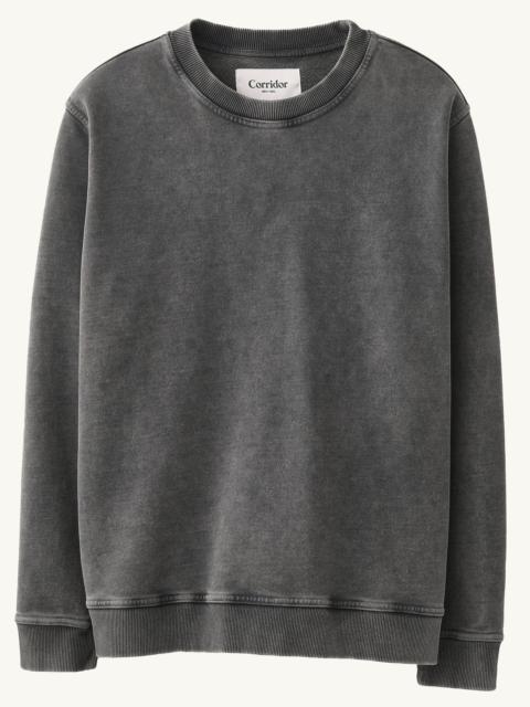 FRENCH TERRY CREWNECK - WASHED BLACK