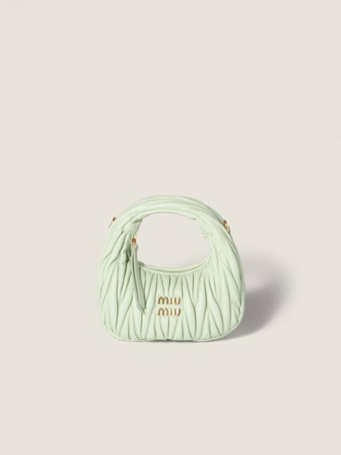 Wander matelassé nappa leather hobo mini-bag