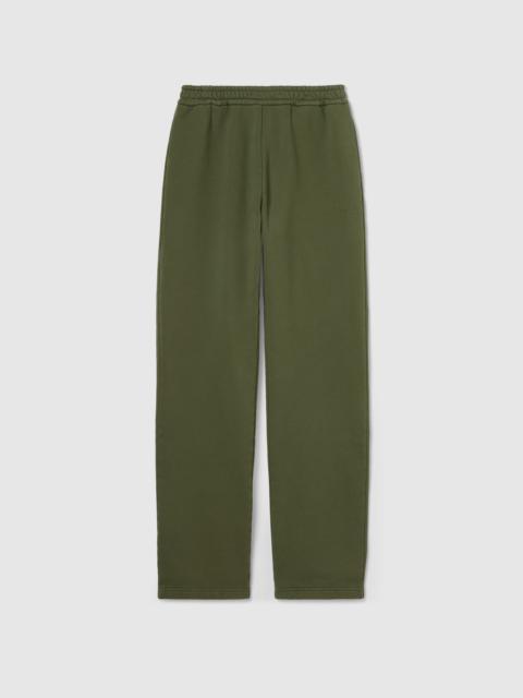 Cotton jersey leisure pants with embroidery