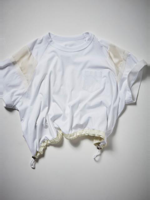 Satin x Cotton Jersey T-Shirt