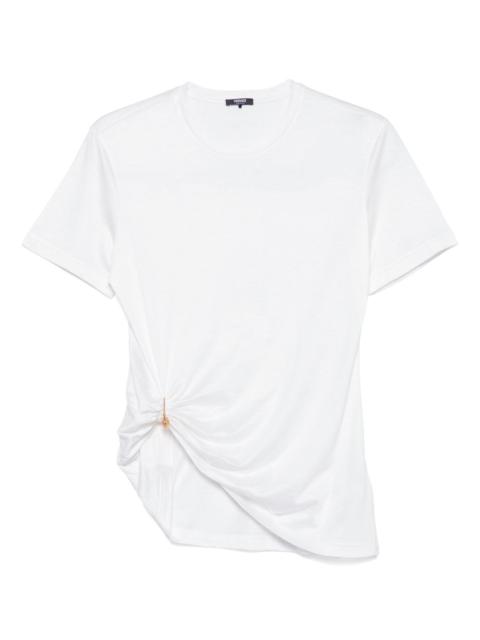 pin-drape T-shirt