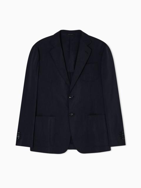 UPTON LINE SINGLE-BREASTED JACKET IN WASHED SILK