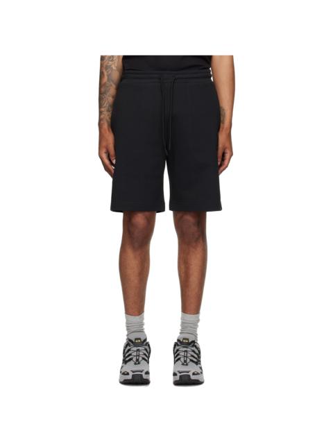 Black Logo Patch Cotton Shorts