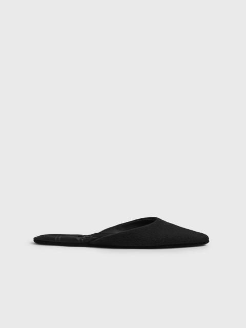 Wool-cashmere lounge slippers black