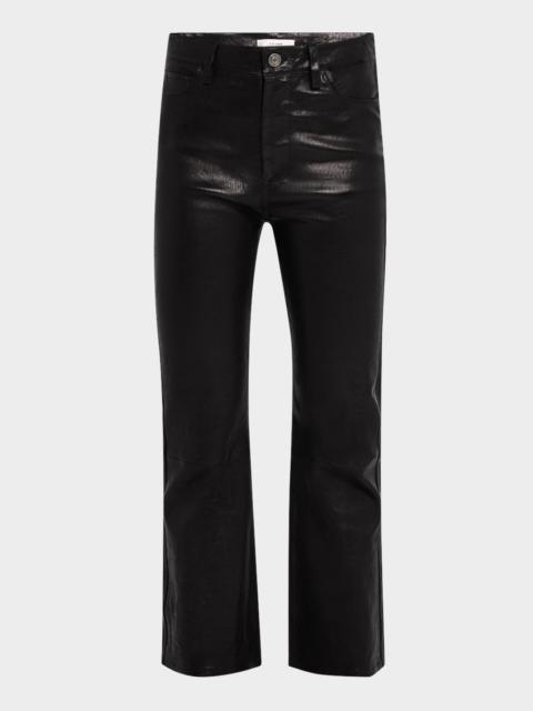 Le Crop Mini Boot Leather Pants