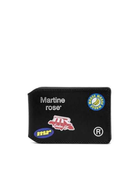 logo-plaque leather wallet