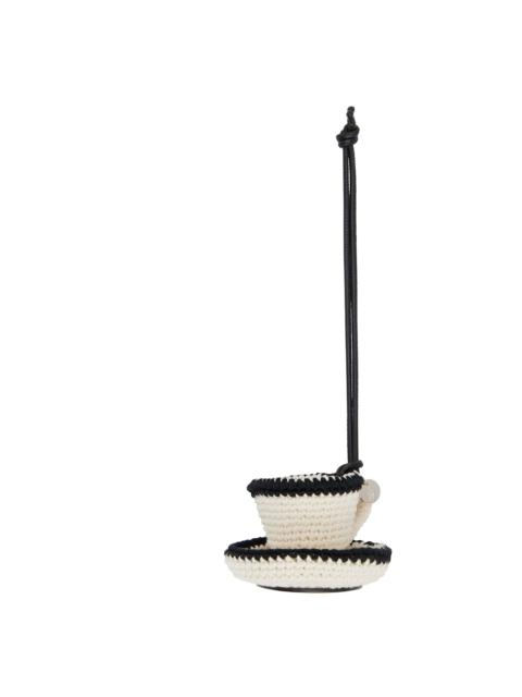 Off-White Teacup Charm Keychain