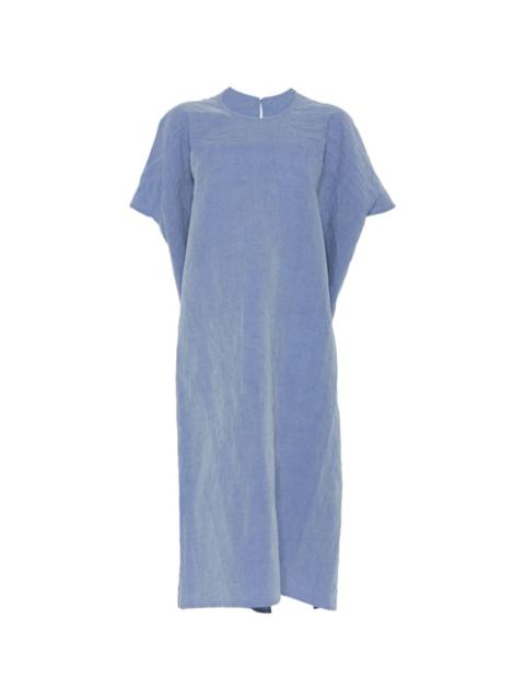 Daiki round-neck short-sleeve midi dress