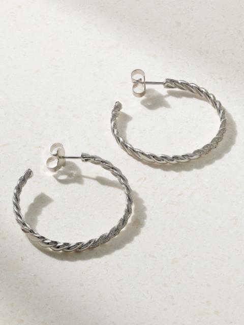 Pavéflex 18-karat White Gold Diamond Hoop Earrings