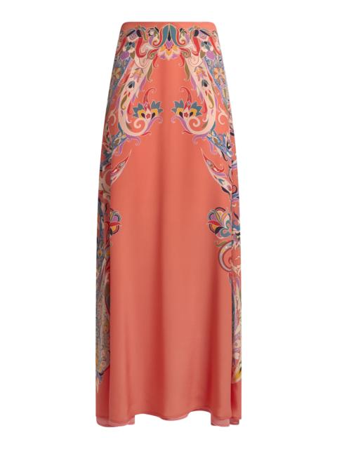 Silk Maxi Skirt multi