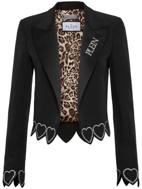 heart-embellished blazer