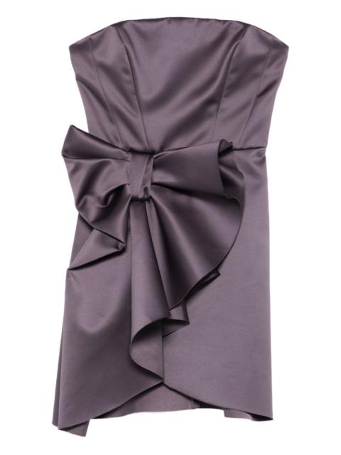 bow-embellishment mini dress