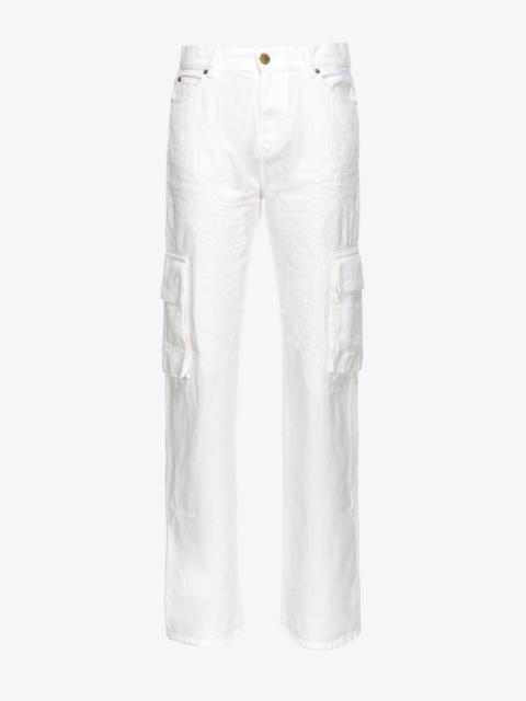 BULL CARGO TROUSERS WITH RIPS AND DARNS