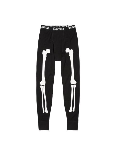 Supreme x HANES FW23 Week9 Bones Thermal Crew Pants 'Black' SUP-FW23-155