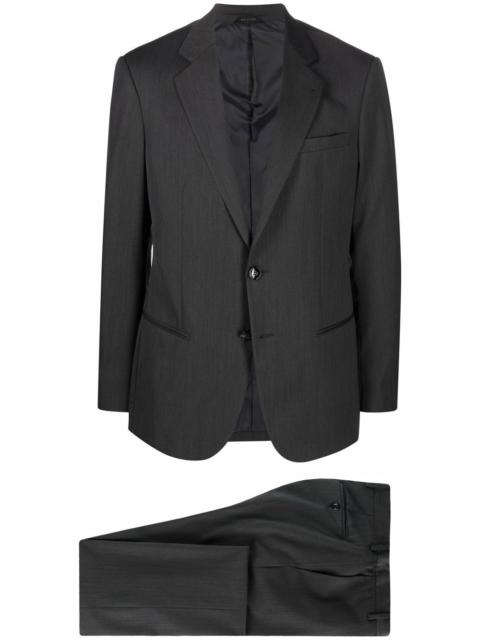 slim-fit wool two-piece suit