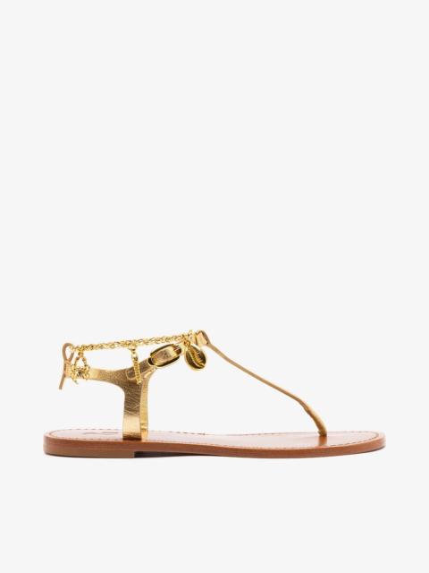 Gipsy Sandal In Gold Metallic Leather