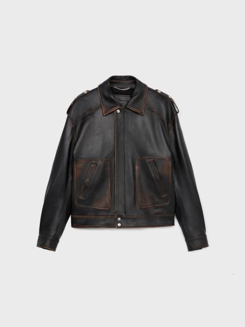 LEATHER BIKER JACKET