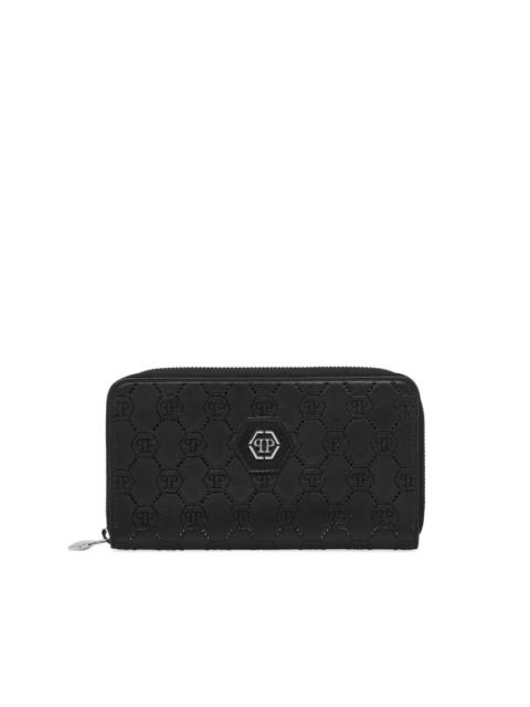 monogram-pattern wallet