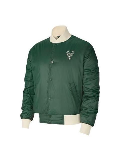 Nike NBA Filled Outdoor Basketball Sports Jacket Milwaukee Bucks Green DB4788-323