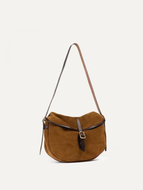 MARGOT HALF MOON FISHERMAN'S BAG  -  HAZELNUT BROWN