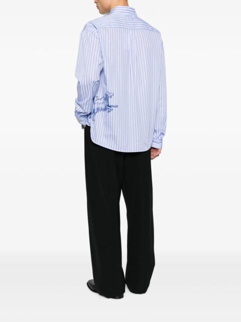 Jacquemus Dog-print Striped Shirt