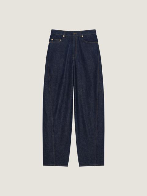 COCOON PANTS IN RAW DENIM