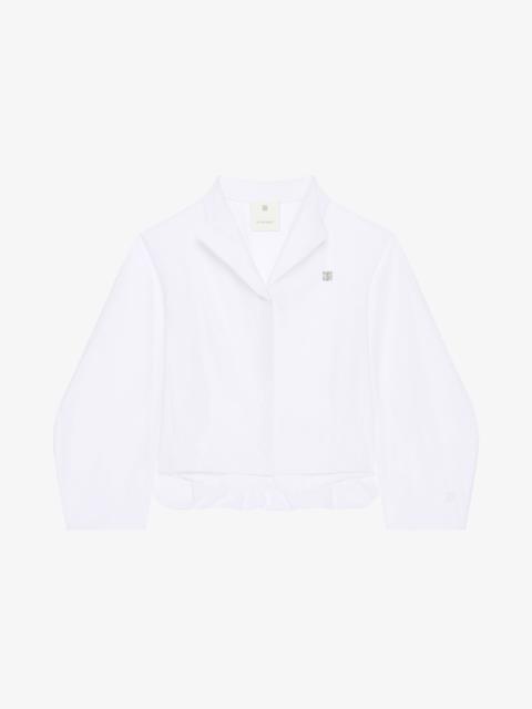 CROPPED SHIRT IN POPLIN WITH 4G DETAIL